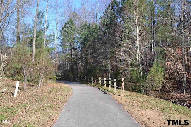 view of street featuring a view of trees