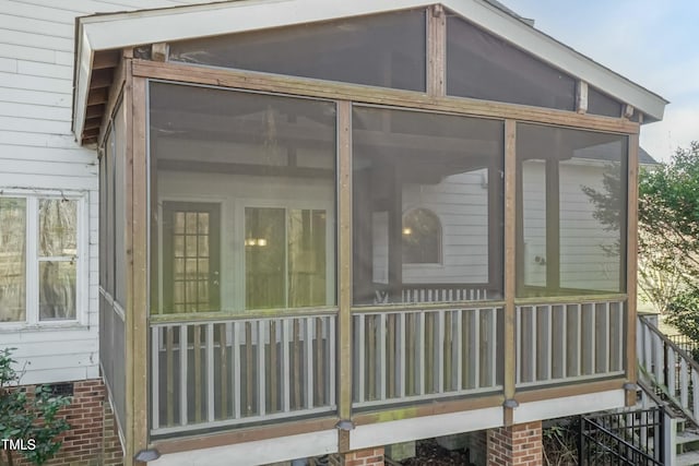 exterior space with a sunroom