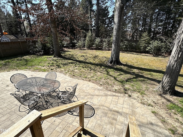 view of patio / terrace featuring outdoor dining space