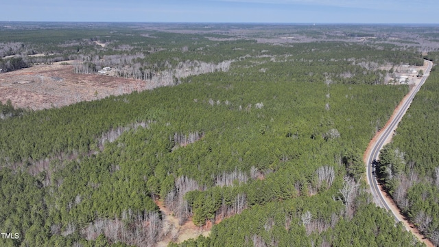 aerial view with a forest view