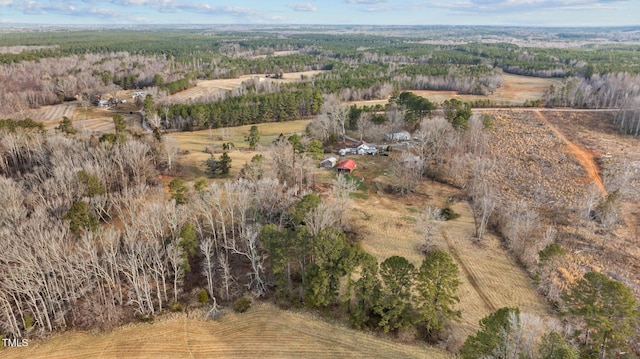 bird's eye view with a rural view