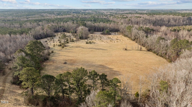 aerial view featuring a rural view