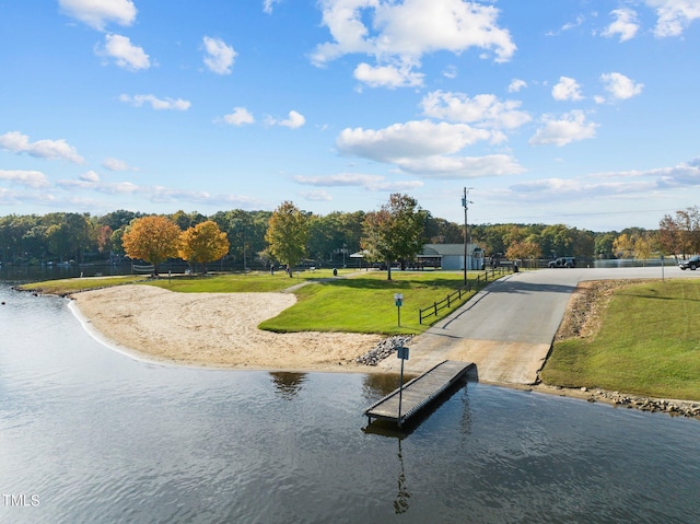 exterior space featuring a boat dock