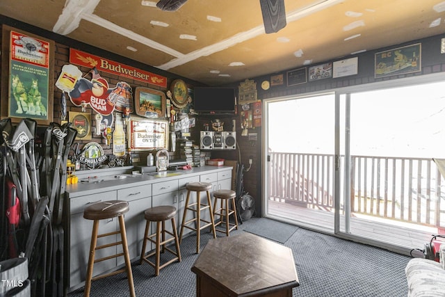 bar featuring indoor bar and a sink