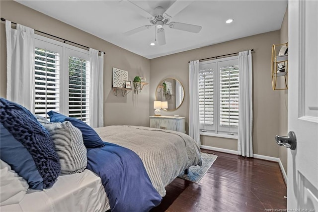 1906 Partridge Dr, Fayetteville, NC 28304 - bedroom featuring recessed lighting, multiple windows, wood finished floors, and baseboards
