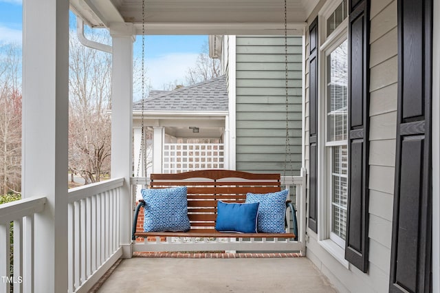 balcony with covered porch