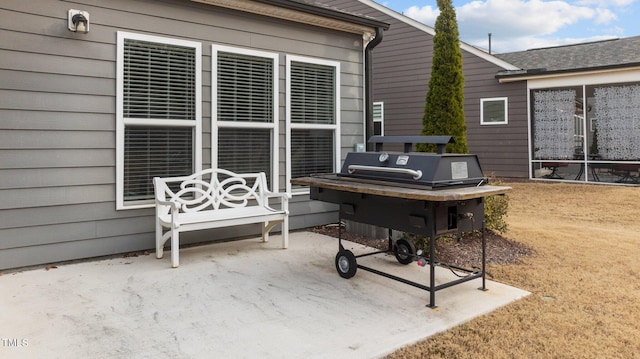 view of patio with grilling area