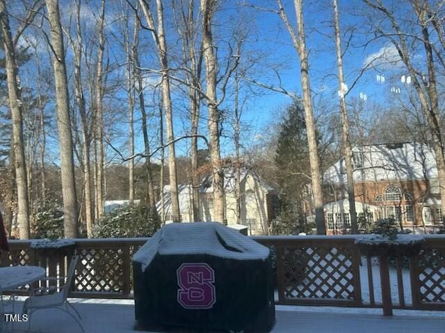511 Windstream Way, Cary, NC 27518 - view of snow covered deck