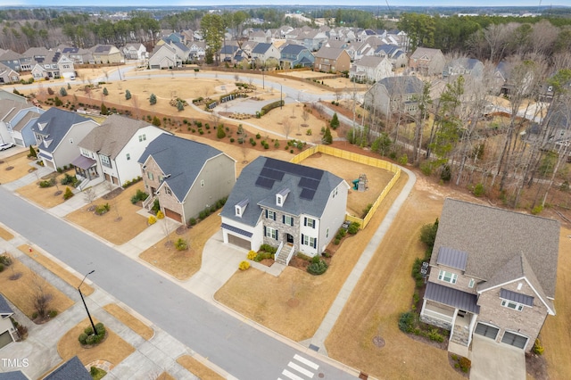 bird's eye view featuring a residential view