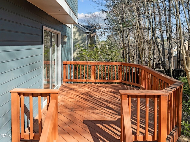 view of wooden deck