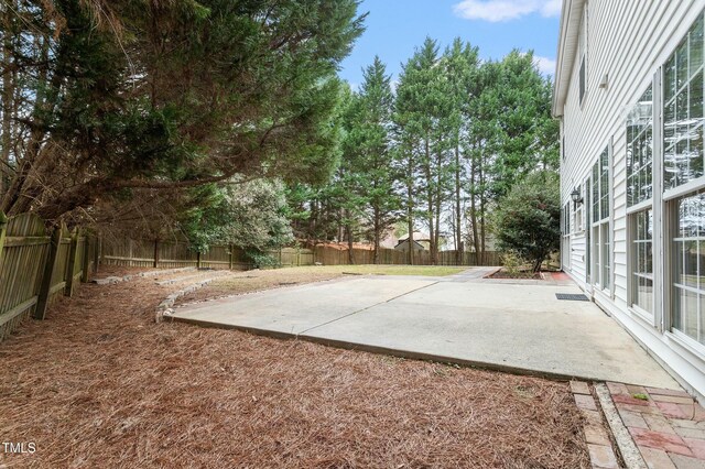 view of patio / terrace with a fenced backyard