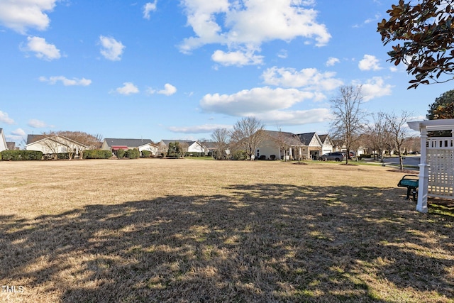 view of yard with a residential view