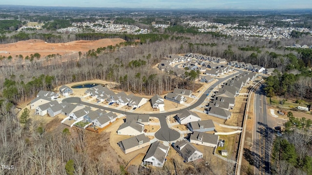 bird's eye view with a residential view