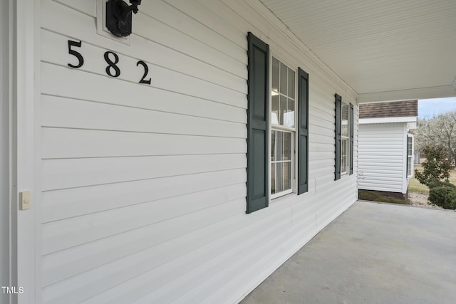 exterior space with covered porch