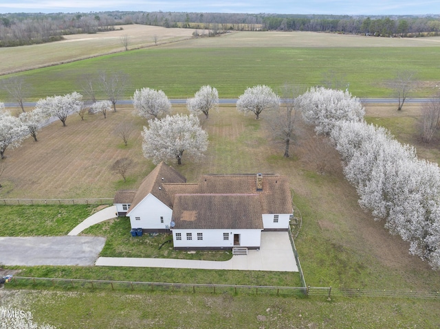 bird's eye view featuring a rural view