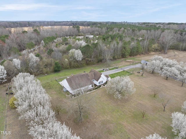 bird's eye view featuring a rural view