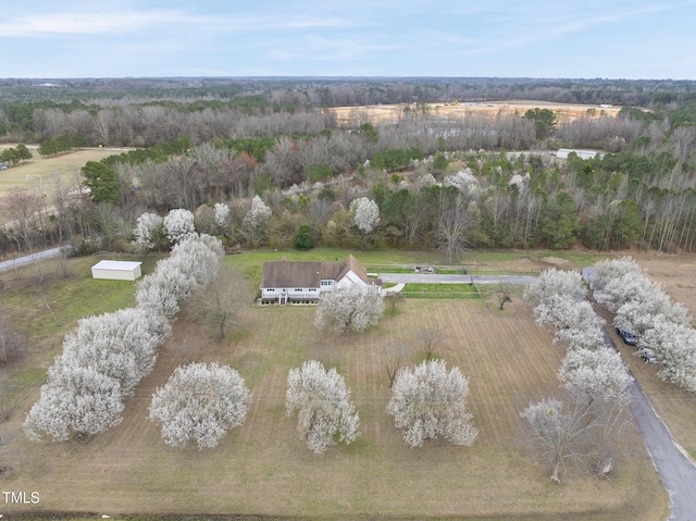 bird's eye view with a rural view