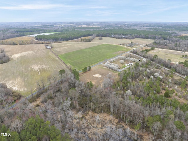 drone / aerial view featuring a rural view