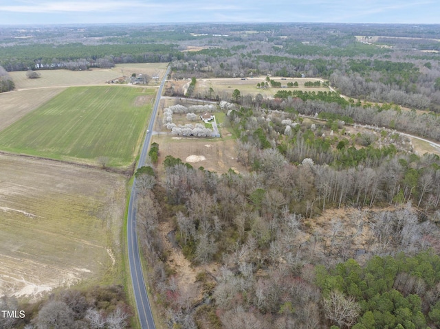 drone / aerial view with a rural view