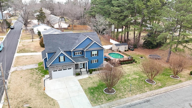 birds eye view of property