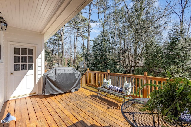 view of wooden deck