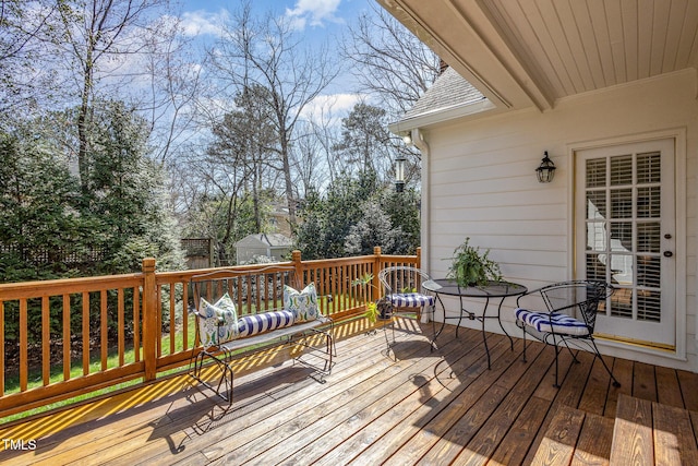 view of wooden terrace