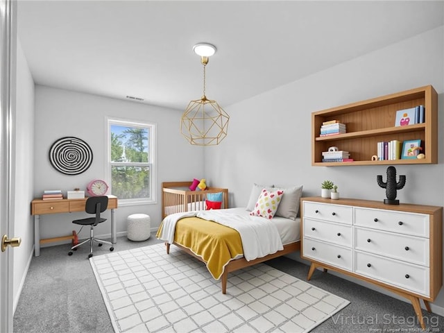 232 Penfield Way, Raeford, NC 28376 - carpeted bedroom with baseboards and an office area