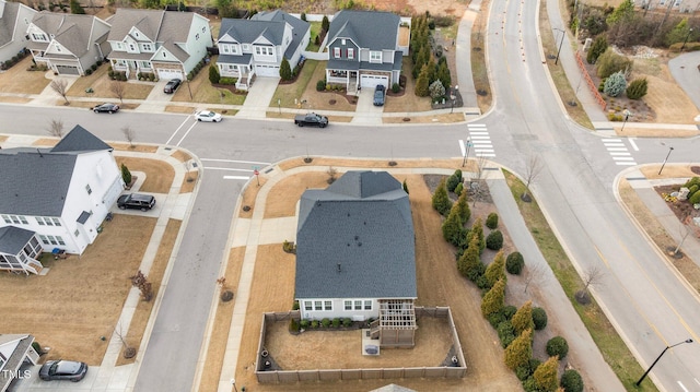 aerial view with a residential view