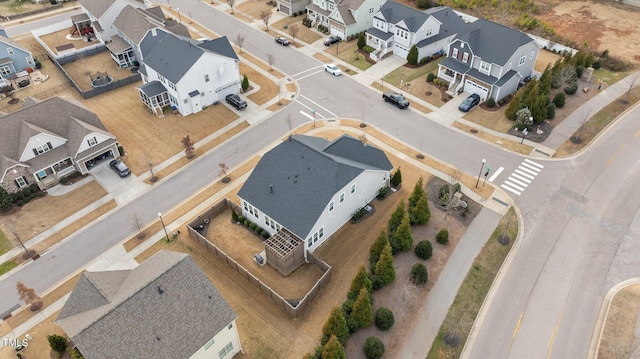 drone / aerial view with a residential view