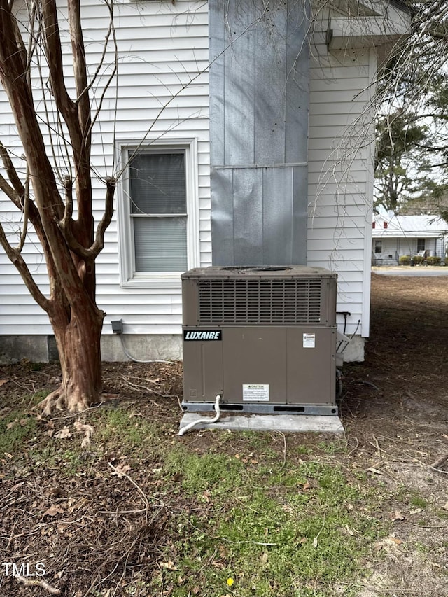 exterior details with central air condition unit