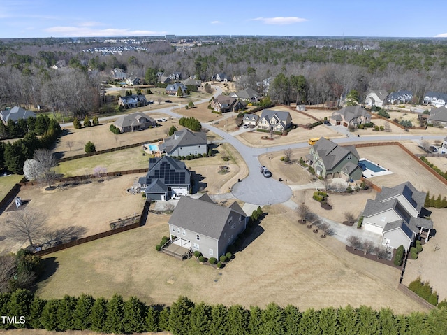 drone / aerial view featuring a residential view