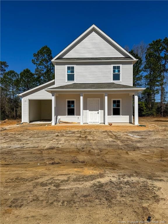 view of front of property with a porch