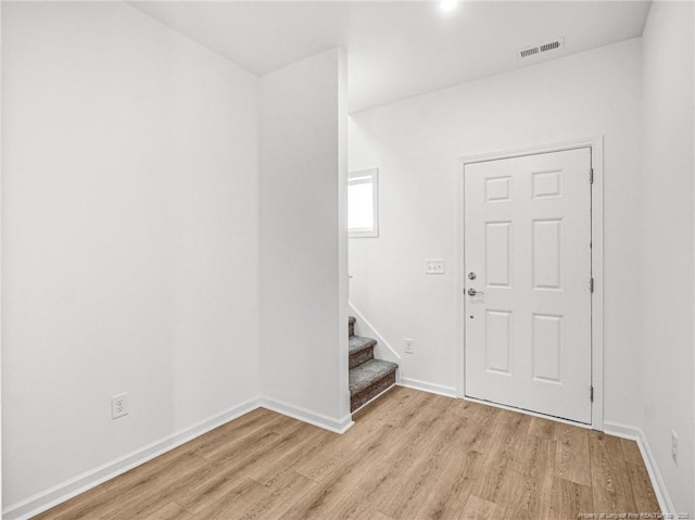 330 Penfield Way, Raeford, NC 28376 - foyer entrance with light wood-style floors and stairs