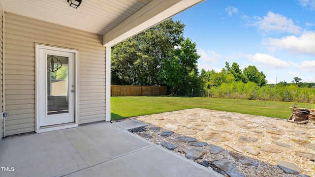 view of patio with fence