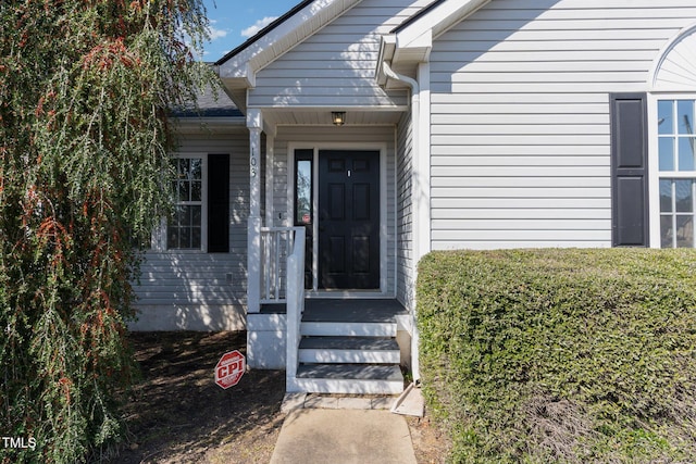 view of doorway to property