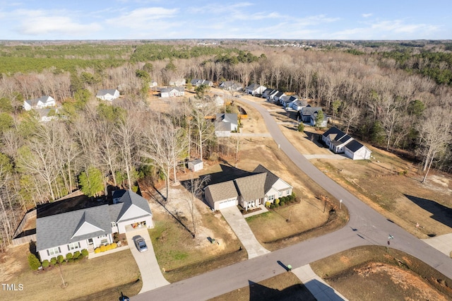 aerial view with a residential view