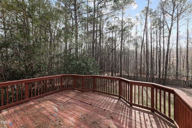 wooden terrace with fence