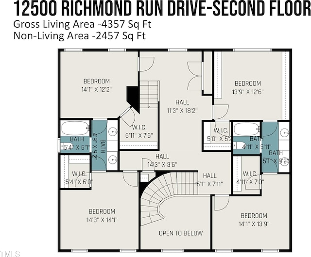 12500 Richmond Run Dr, Raleigh, NC 27614 - room layout