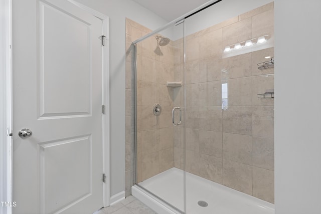 full bathroom with a shower stall