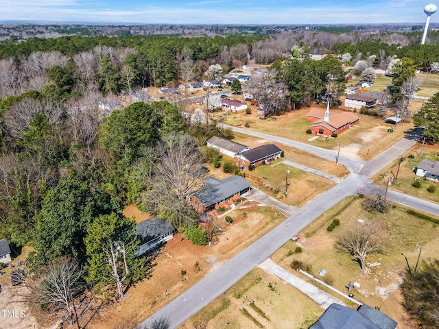 bird's eye view with a forest view