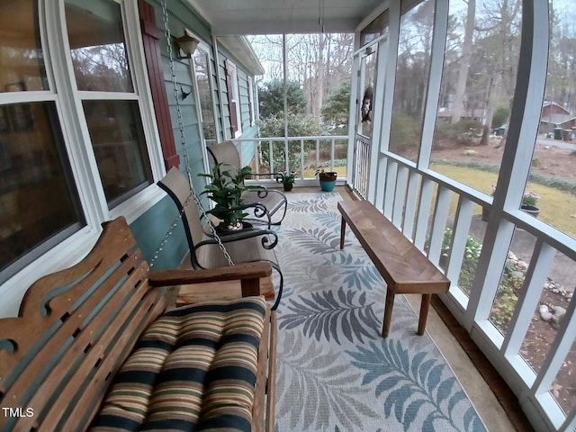 view of sunroom