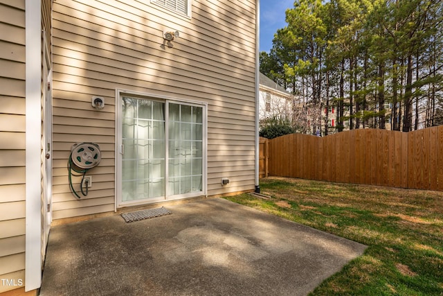 view of patio with fence