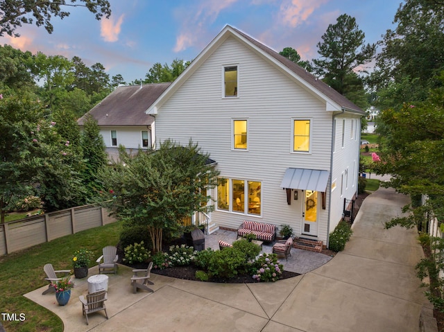 3337 Cheswick Dr, Raleigh, NC 27609 - back of property featuring a patio and entry steps