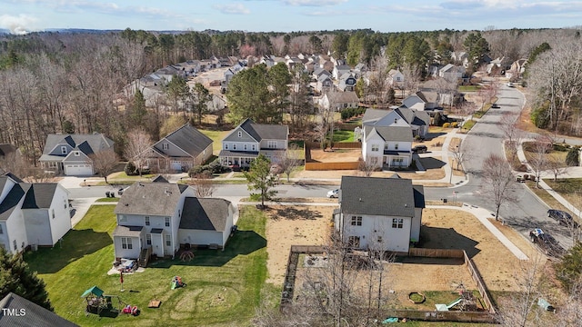 bird's eye view with a residential view