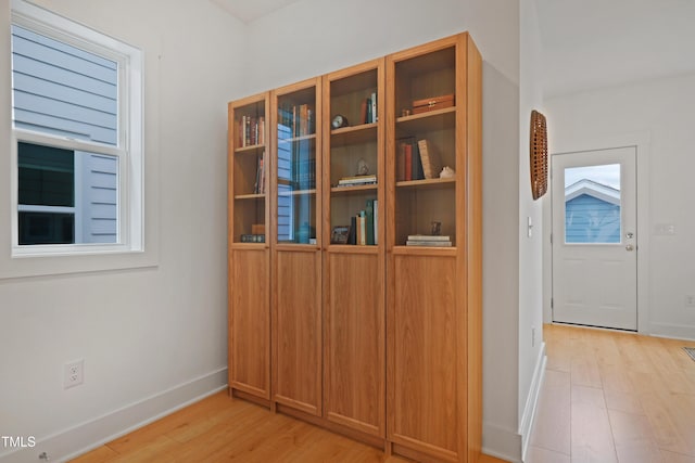 room details featuring wood finished floors and baseboards