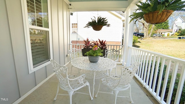 balcony with a porch