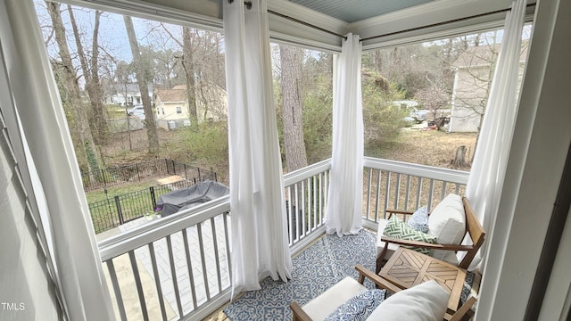 view of sunroom / solarium