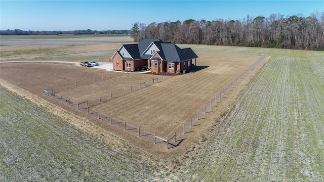 bird's eye view featuring a rural view