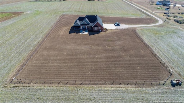 bird's eye view featuring a rural view