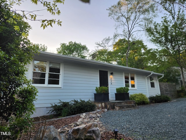 view of ranch-style home